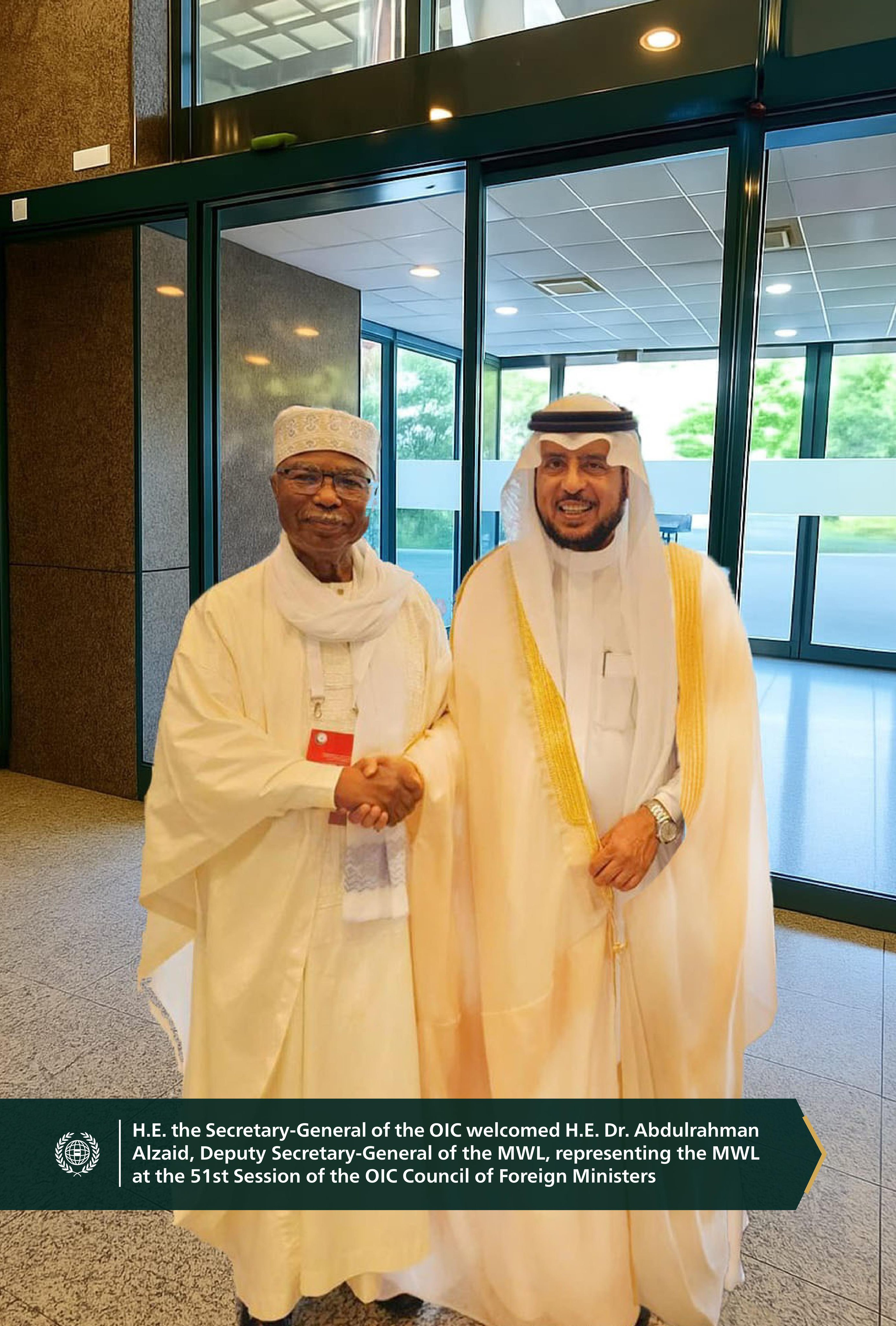 Representing the Muslim World League (MWL) at the 51st session of the Council of Foreign Ministers of the Organization of Islamic Cooperation (OIC) member states in Istanbul