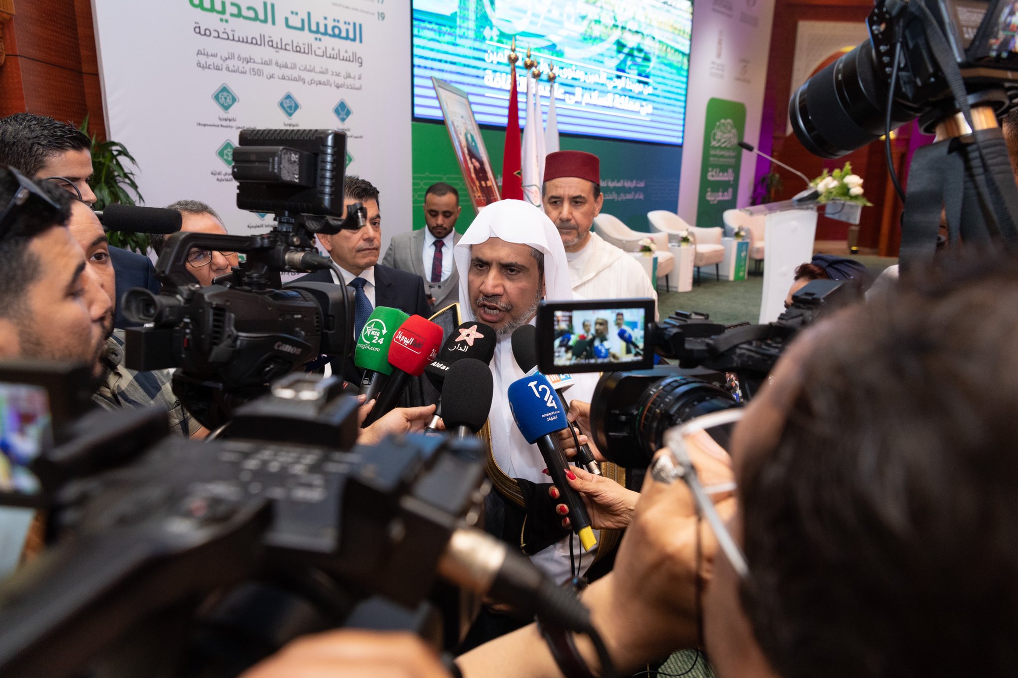 At an Intl ceremony - Dr. Al-Issa announces from ISESCO: the fulfillment of requirements to launch the 1st ever touring version of the Museum of the Prophet's Biography &amp; Islamic Civilization