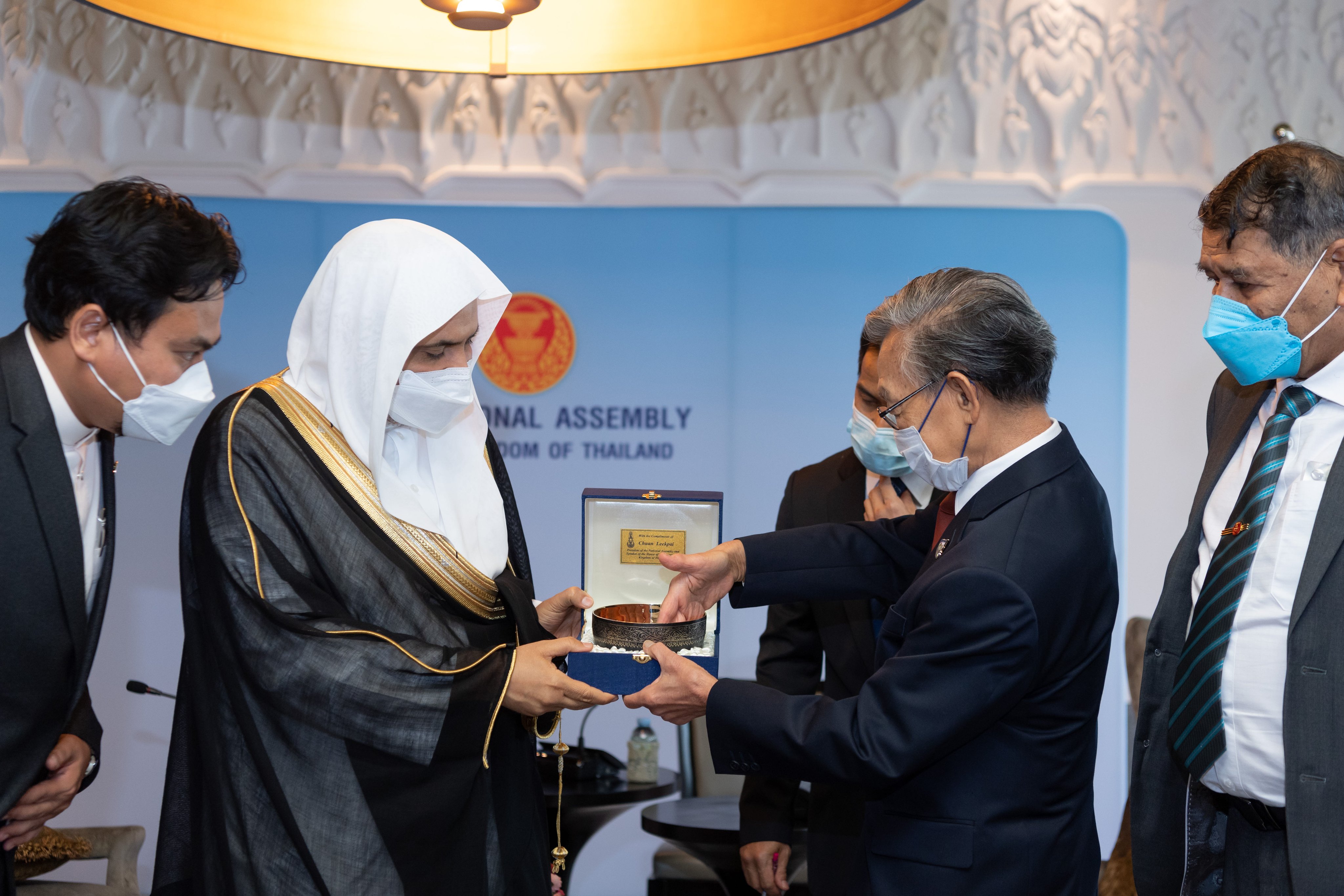 Chuan Leekpai, actuel président du Parlement de Thaïlande et ancien Premier ministre a reçu Mohammad Alissa