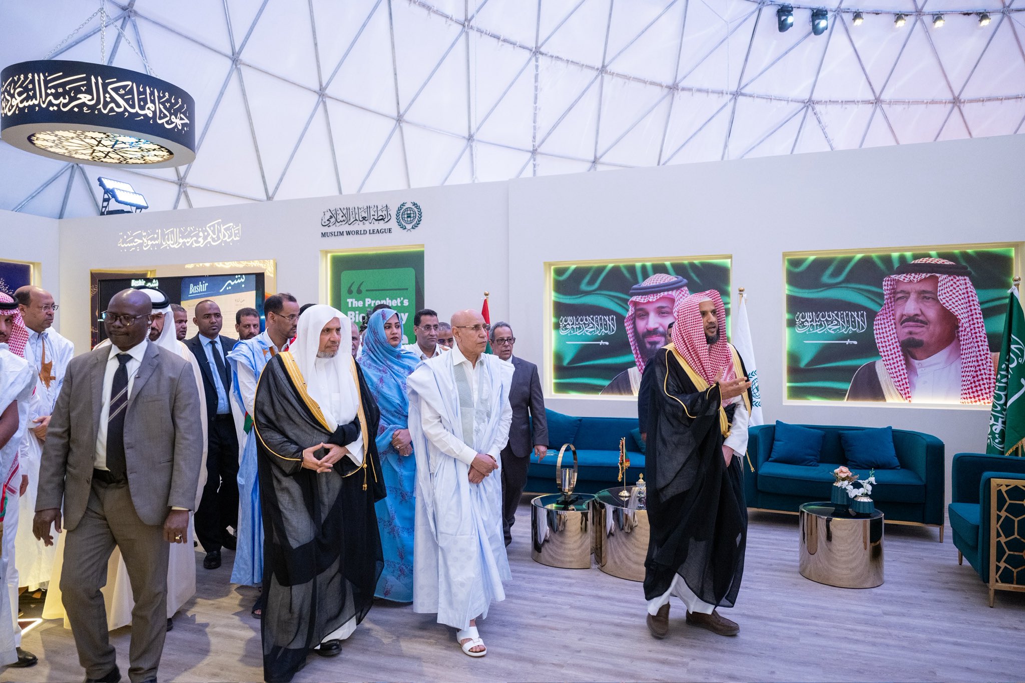 As part of the Museum's international expansion plan, and with the participation of His Excellency the Secretary-General of the MWL, as well as in the presence of members of the diplomatic corps and prominent figures, the President of Mauritania inaugurated the Museum of the Prophet’s Biography in Nouakchott.