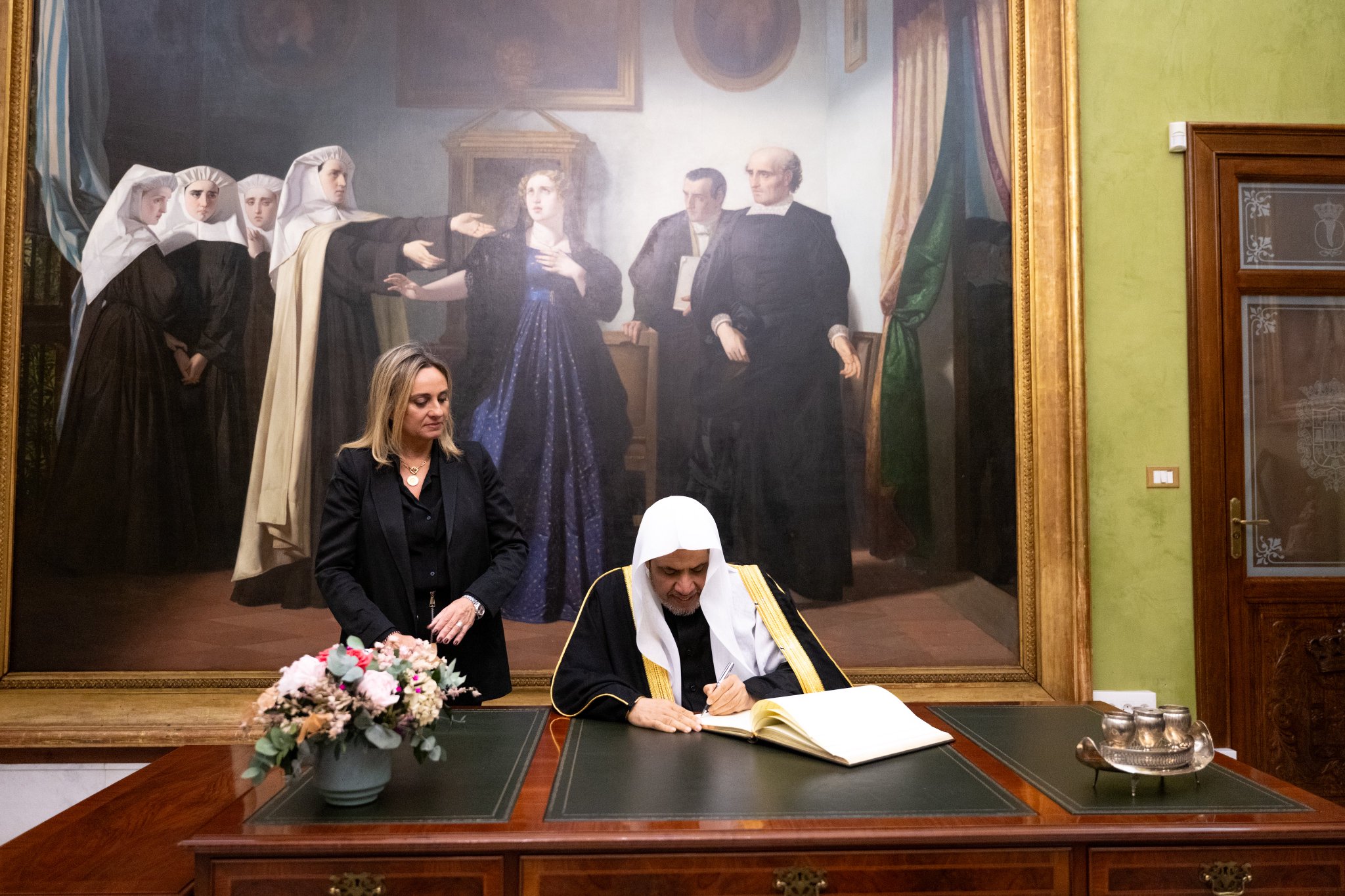 el Sheij Mohammed Alissa se reunió con, la señora María Francisca Carazo Villalonga
