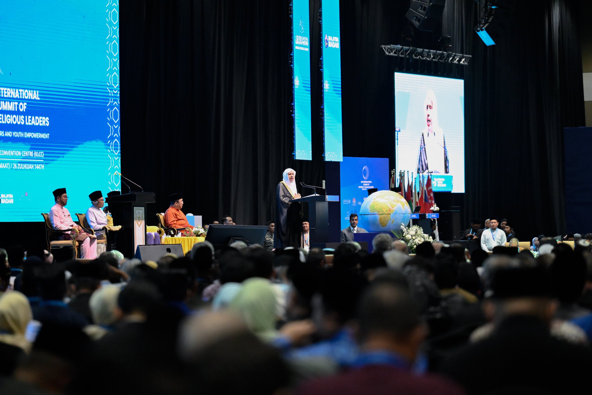 Photos from the Third International Summit of Religious Leaders, featuring H.E. Sheikh Dr. Mohammed Al-Issa , Secretary-General of the MWL and Chairman of the OMS, as a keynote speaker at the opening ceremony