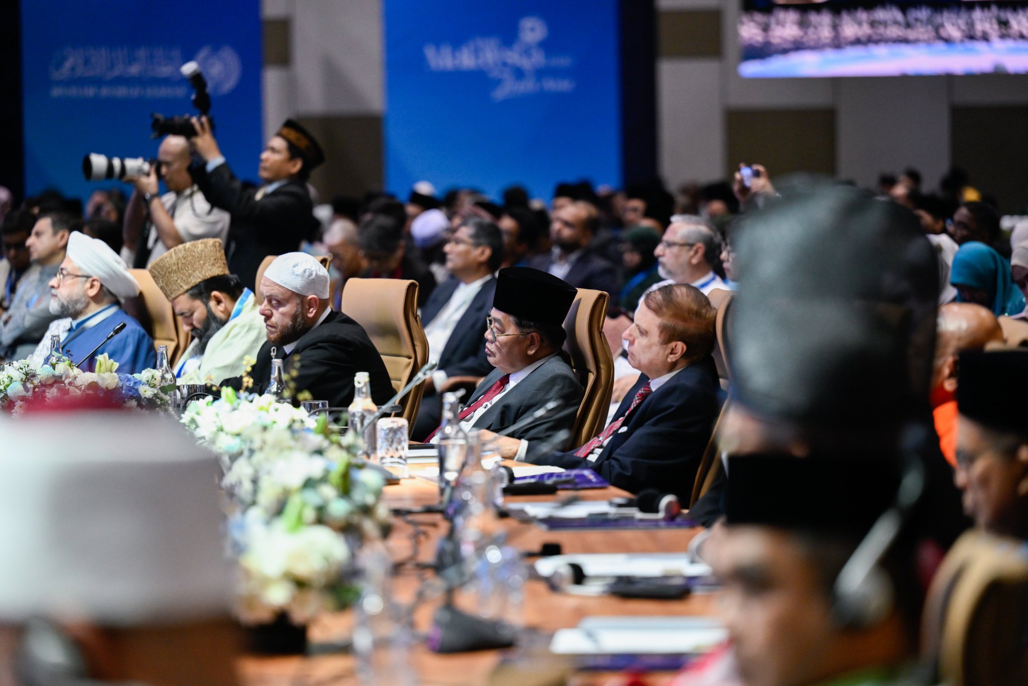 Photos from the Third International Summit of Religious Leaders, featuring H.E. Sheikh Dr. Mohammed Al-Issa , Secretary-General of the MWL and Chairman of the OMS, as a keynote speaker at the opening ceremony