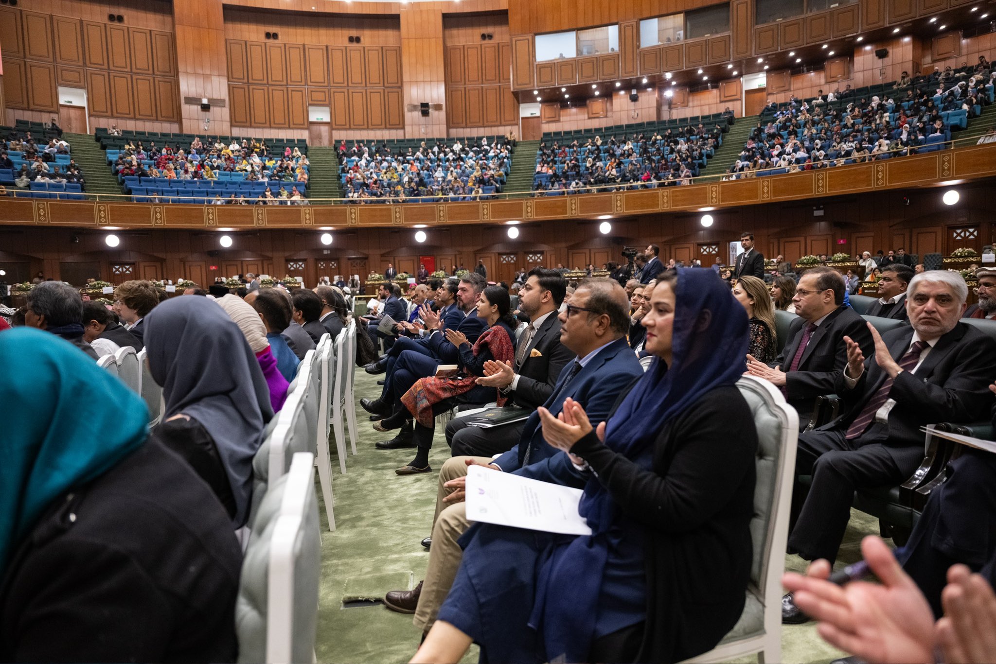Le Secrétaire général, Président de l’Organisation des savants musulmans, cheikh Mohammed Al-Issa lors du lancement de la conférence EducationDesFilles dans les sociétés musulmanes depuis la capitale pakistanaise, Islamabad :