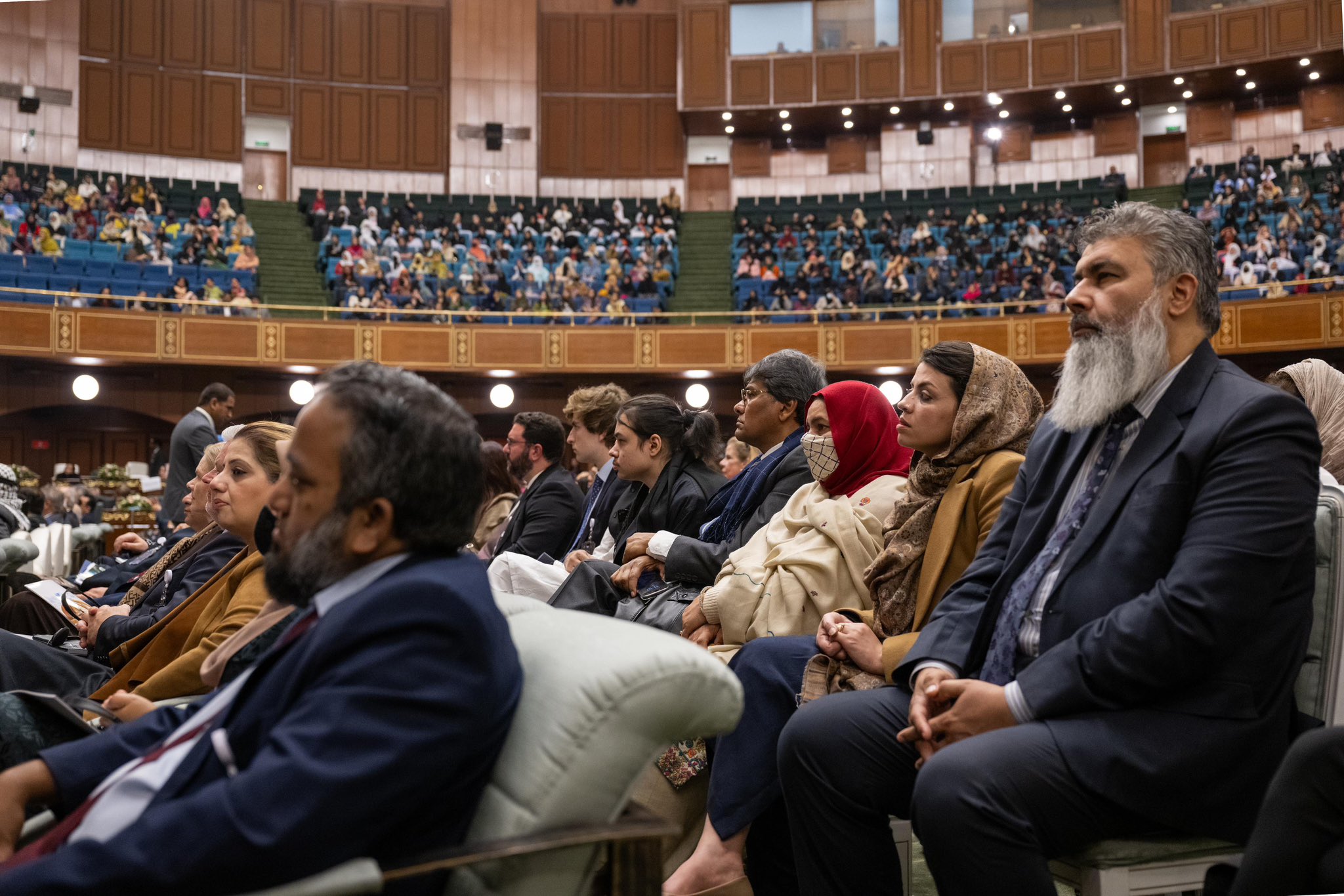 Prime Minister of Islamic Republic of Pakistan Mr. Muhammad Shehbaz Sharif, during his sponsorship of the conference. World Islamic League: #GirlsEducation in Muslim societies, from Pakistan's capital Islamabad: