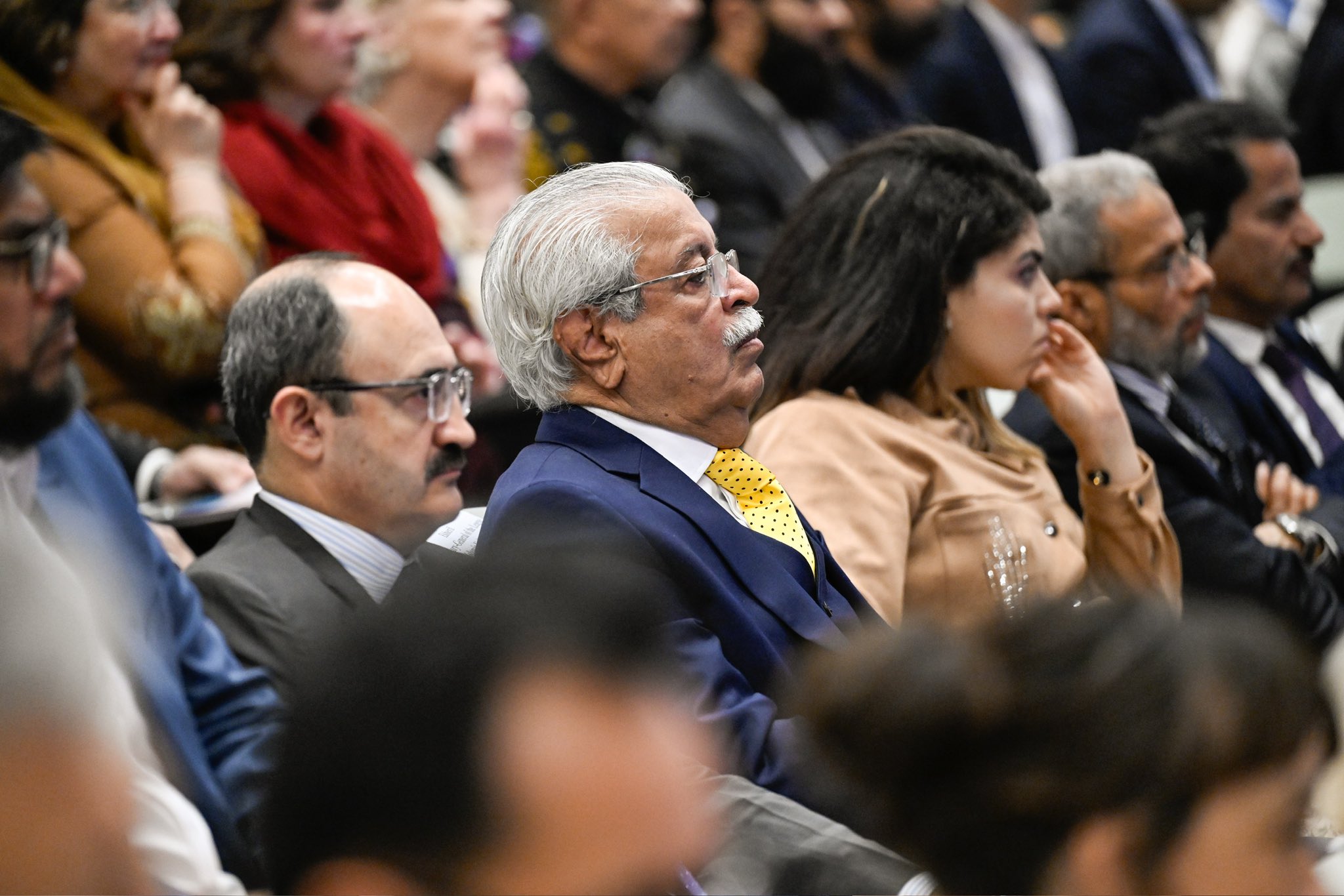 Prime Minister of Islamic Republic of Pakistan Mr. Muhammad Shehbaz Sharif, during his sponsorship of the conference. World Islamic League: #GirlsEducation in Muslim societies, from Pakistan's capital Islamabad: