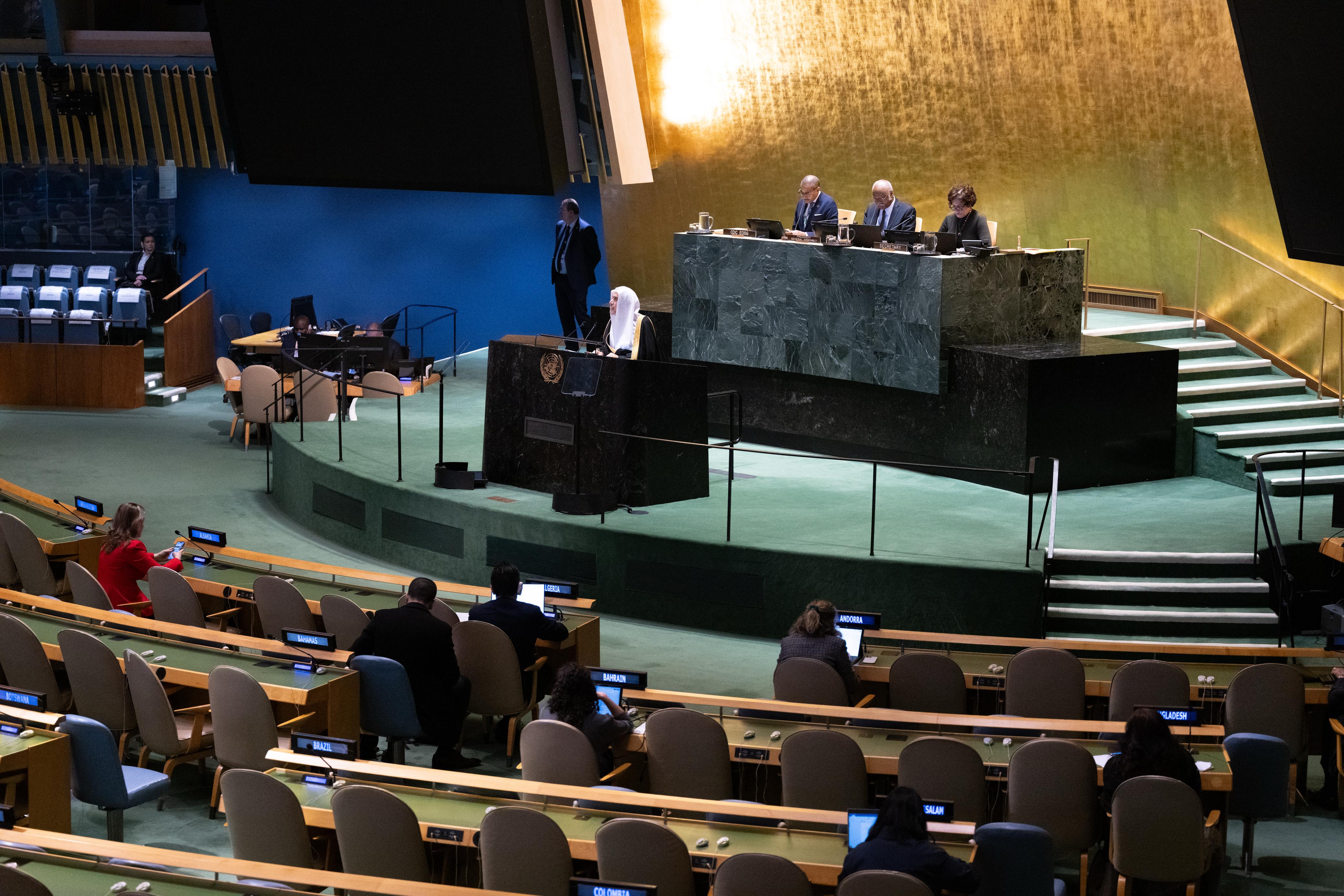 With an official invitation from the Chairman of the United Nations General Assembly to deliver "in-person" and "original" speeches