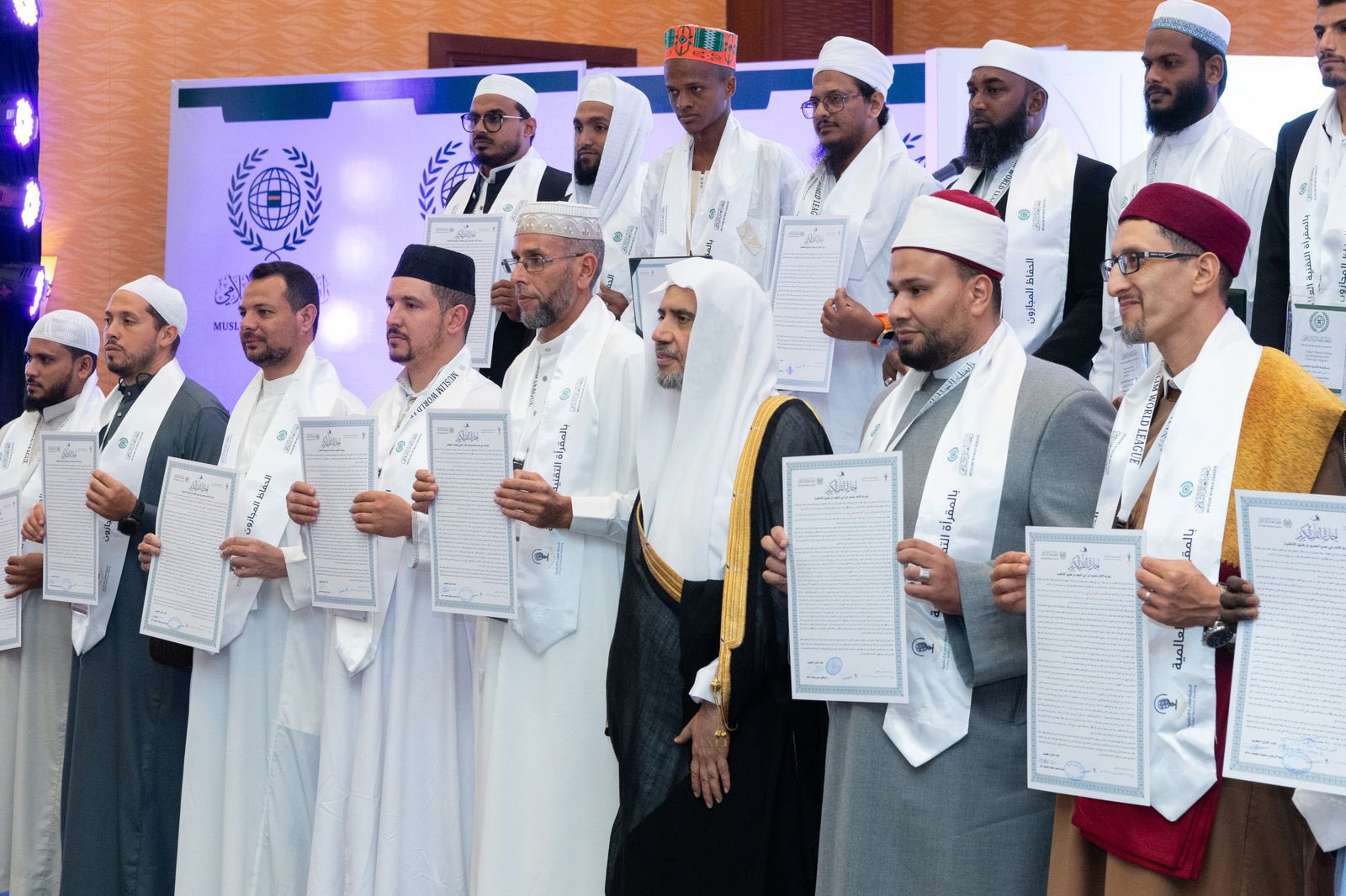 Quranic ijazahs, which bear a continuous chain of transmission extending all the way to our noble Prophet (PBUH), represent a profound honor that the Muslim World League is privileged to bestow upon distinguished men and women who have memorized the Quran across the globe.