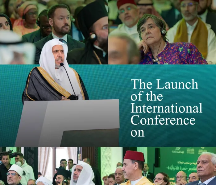 His Excellency Sheikh Dr. Mohammed Al-Issa, Secretary-General of the Muslim World League (MWL) and Chairman of the Organization of Muslim Scholars, launches the international conference on "Faith in a Changing World”, from Rabat, Morocco, attended by diverse and specialized international scholars