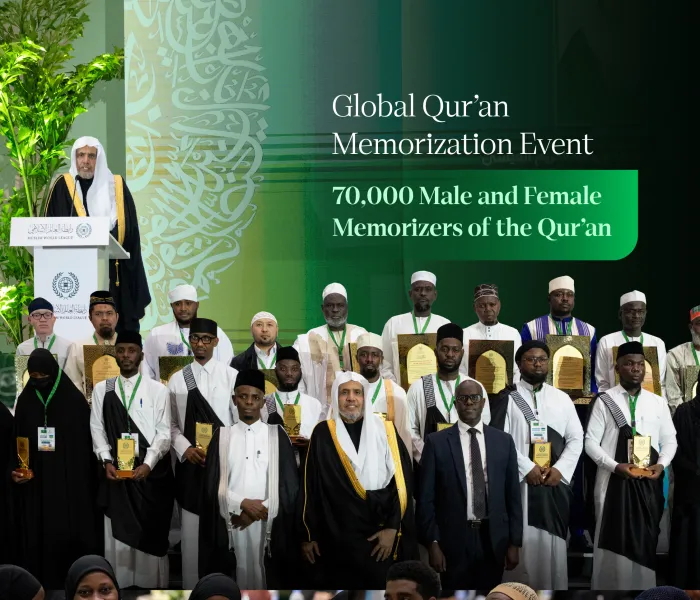 The #MuslimWorldLeague celebrated the graduation of 70,000 male and female memorizers of the Holy Qur’an from around the world.