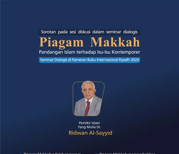 Pemikir Islam, Yang Mulia Dr. Ridwan Al-Sayyid, berpartisipasi dalam seminar dialog yang diselenggarakan oleh Pameran Buku Internasional Riyadh 2024 tentang Piagam Makkah (Pandangan Islam terhadap Isu-Isu Kontemporer):