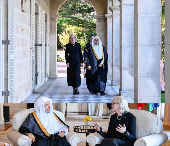This morning in Sydney, H.E. Ms. Sam Mostyn, Governor-General of Australia, received H.E. Sheikh Dr. Mohammed Al-Issa, Secretary-General of the Muslim World League, at Government House