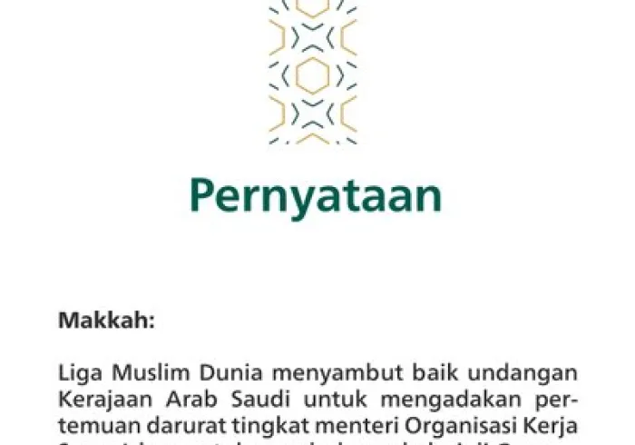 Pernyataan dari LigaMuslimDunia: