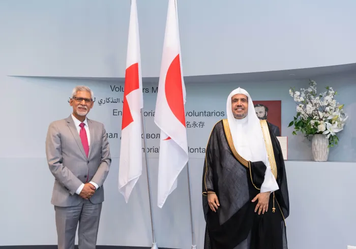 Cheikh Mohammad Alissa a rencontré à Genève le SG de la Fédération des associations de La Croix rouge M. Jagan Chapagain