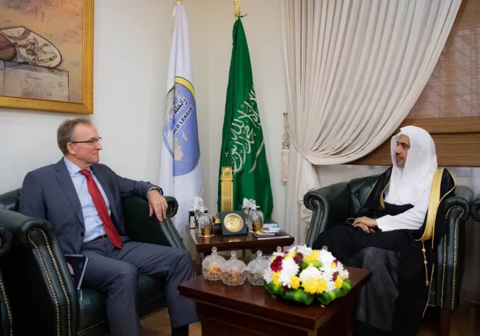 His Excellency the Muslim World League's Secretary General Sheikh Dr. Mohammad Alissa, received today the German Ambassador