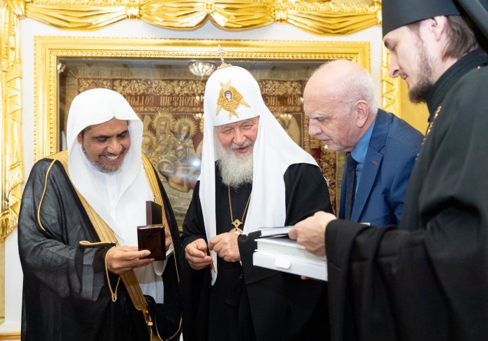 ‏أكّد معالي أمين عام ⁧رابطة العالم الإسلامي⁩ تقدير الشعوب الإسلامية لجهود الكنيسة الأرثوذكسية الروسية في محاربة الكراهية وتعزيز السلام