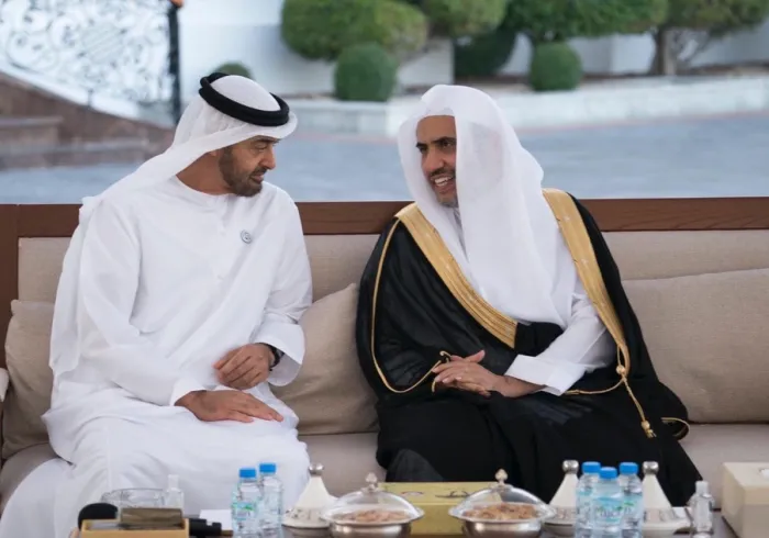 HH Sheikh Mohammad Bin Zayed receives the Secretary-General of the Muslim World League Mohammad Alissa