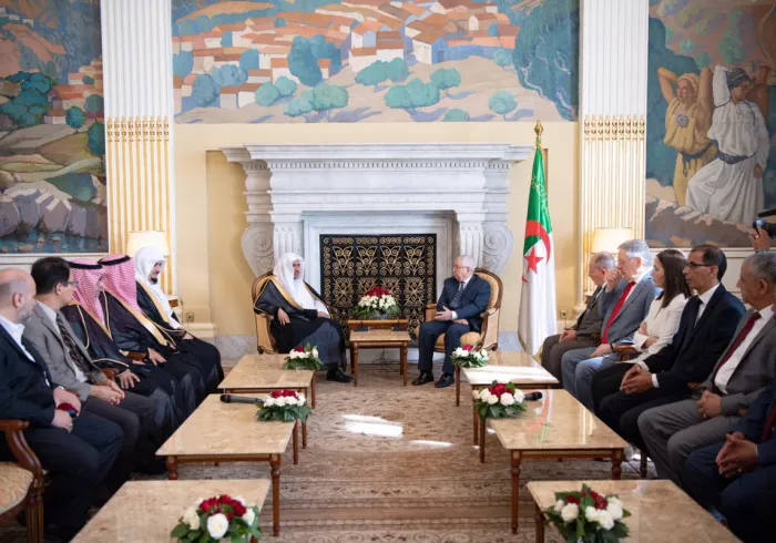 His Excellency the President of the Algerian Parliament, welcomed His Excellency the SG of the MWL Sheikh Dr. Mohammad Alissa