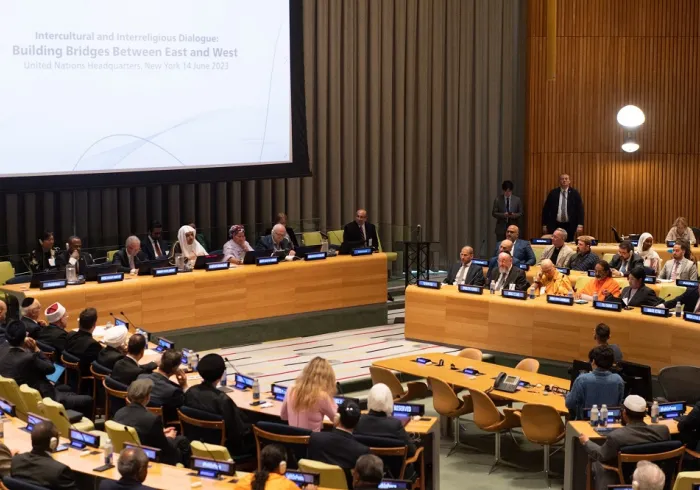 Happening Now, With the leadership of the United Nations: The MWL launches the initiative of "Building Bridges Between East and West