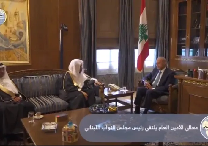 The President of the Lebanese House of Representatives Mister receives the SG of the MWL