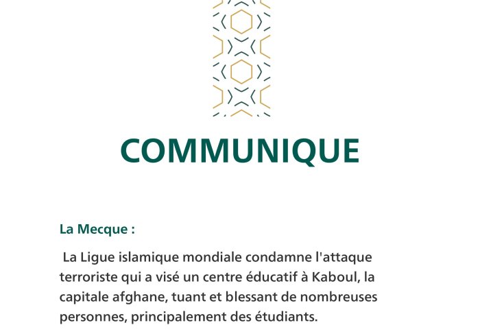 Communiqué de la Ligue Islamique Mondiale :