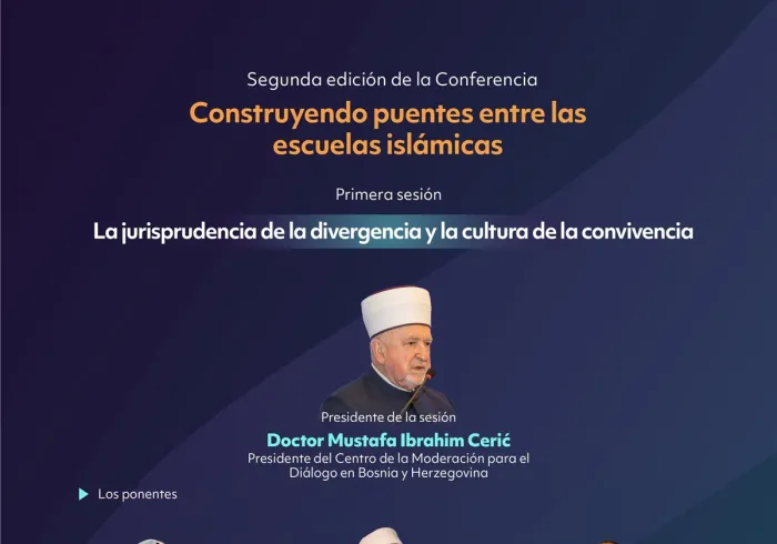 El Presidente de la Asamblea jurídica iraquí, el Sheij Ahmad Hassan Al-Taha, durante la inauguración de la segunda edición de la conferencia ConstruyendoPuentesEntreLasEscuelas :