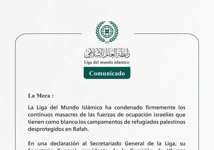 Comunicado de la LigadelMundoIslamico