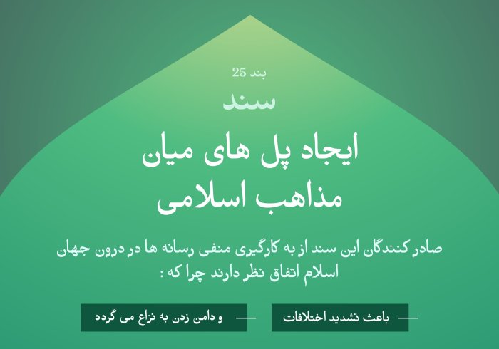 رسانه و تقویت اختلافات در درون اسلام: مشکل و راه حل آن در «سند ایجاد پل های میان مذاهب اسلامی»