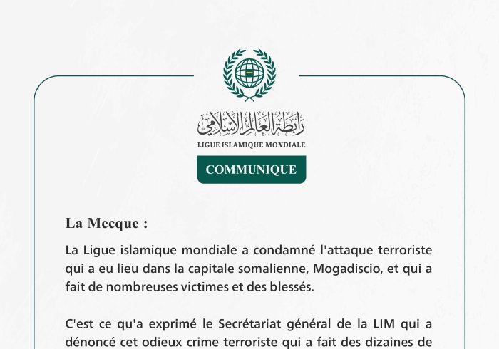 Communiqué de la Ligueislamiquemondiale :
