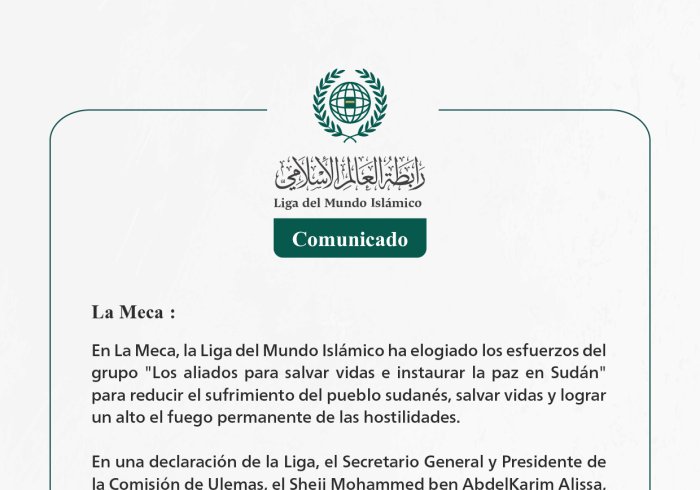 Comunicado de la LigadelMundoIslamico: 