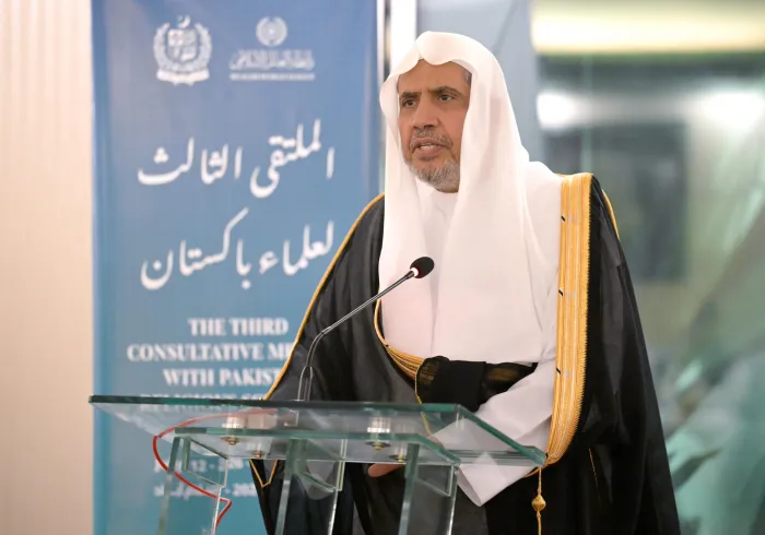 افتتح معالي الأمين العام، رئيس هيئة علماء المسلمين، فضيلة الشيخ د.⁧‫محمد العيسى‬⁩‬⁩ المُلتقى الثالث لعلماء باكستان، وسط حضور أصحاب السماحة والفضيلة كبار علماء جمهورية باكستان الإسلامية