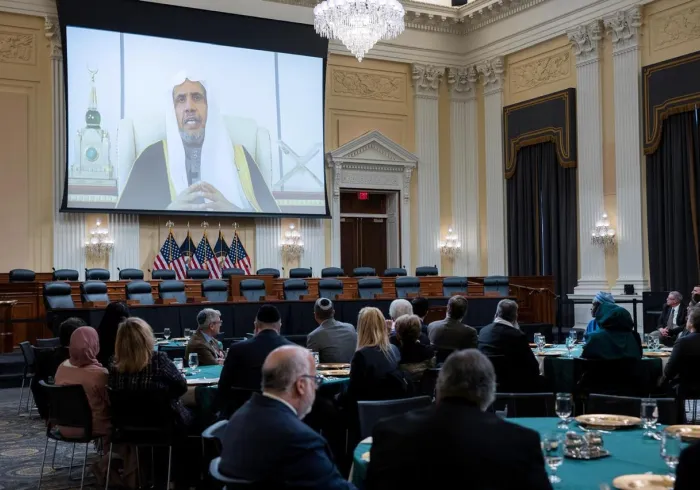 Attended by lawmakers, White House officials, and leaders of the Muslim community, the Muslim World League brings together representatives of faiths and policymakers for the first-ever Ramadan Iftar in the U.S. Congress.