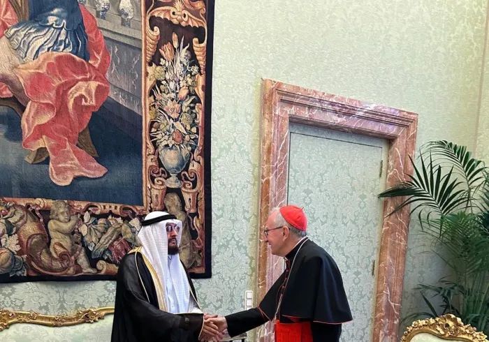 Yang Mulia Perdana Menteri dan Sekretaris Negara Vatikan, Kardinal Pietro Parolin, menerima Yang Mulia Penasihat dan Komisaris Koordinasi Liga Muslim Dunia untuk Vatikan, Dr. Abdulaziz Sarhan