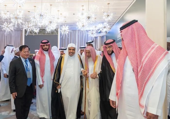 His Eminence the Grand Mufti of the Kingdom of Saudi Arabia, Chairman of the Supreme Council of the Association, Sheikh Abdulaziz Al Sheikh during the 46th session of the Supreme Council of the Association: