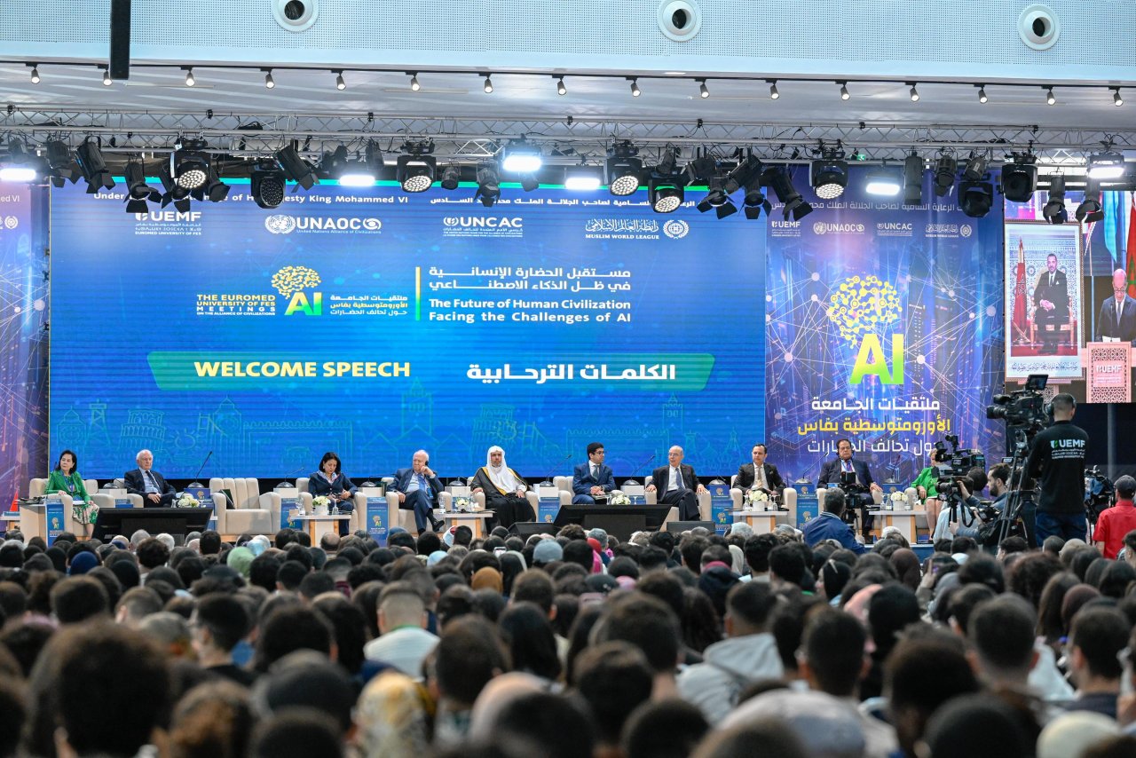 The Secretary-General of the Muslim World League delivered a keynote address at the opening of the international conference of the Euromed University of Fez