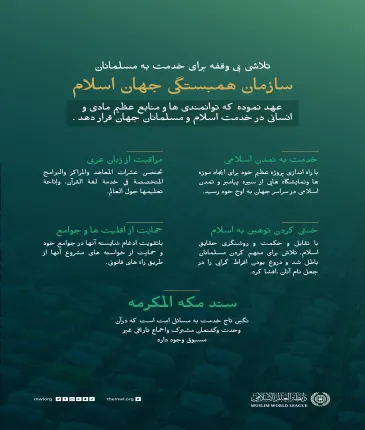 سازمان همبستگی جهان اسلام تمام توان خود را برای خدمت به اسلام و مسلمین به کار گرفت. همه اینها با اعلام #سند_مكه_مكرمه که اجماع بی‌سابقه‌ای در تاریخ اسلامی بدست آورده ، ختم شد.