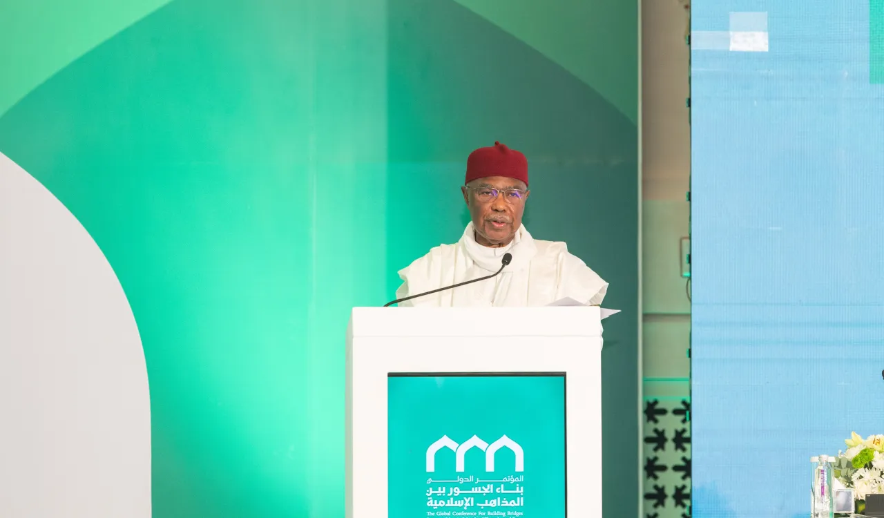 His Excellency Mr. Hissein Brahim Taha, Secretary-General of the Organization of ‎Islamic Cooperation, at the opening ceremony at the Global Conference for Building Bridges between Islamic Schools of Thought and Sects: