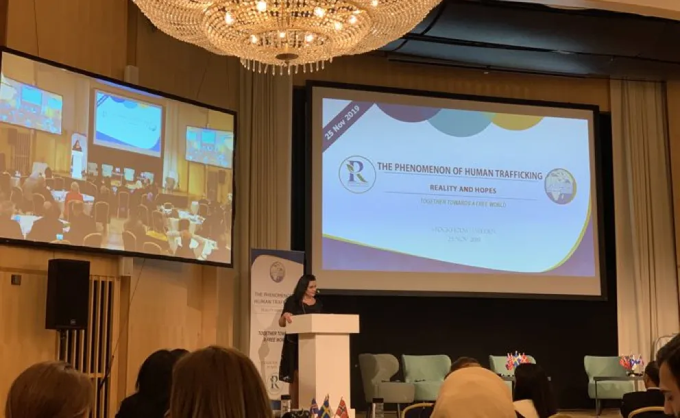   the critical role women play in building peaceful society: "When women are empowered, the whole community will flourish."