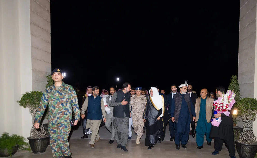 Upon receiving an official invitation from the Prime Minister of Pakistan to deliver the Eid AlFitr sermon at King Faisal Mosque in Islamabad, His Excellency Sheikh Dr. Mohammed Alissa,