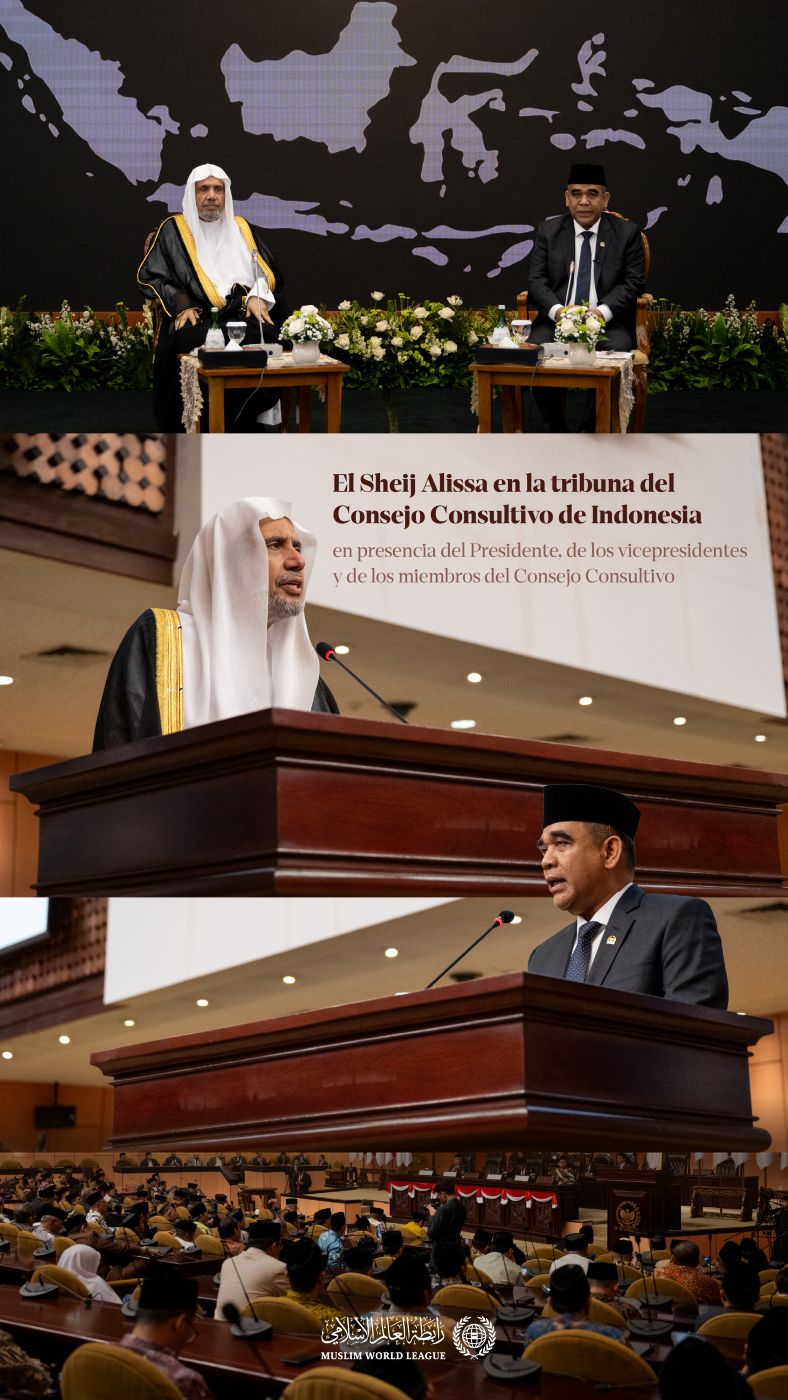 El Secretario general en la tribuna del Consejo Consultivo de Indonesia, en presencia del Presidente, de los vicepresidentes y de los miembros del Consejo Consultivo